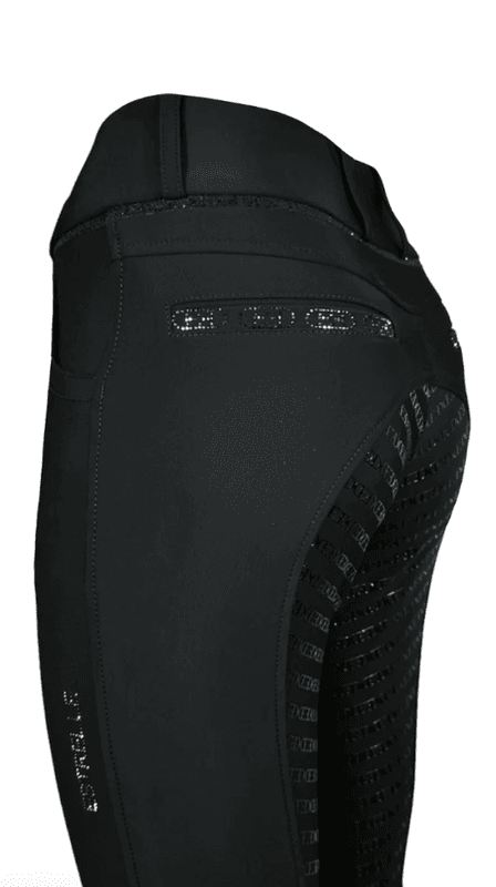 Estrelle Design Crystal Chain Ridebukse F-Grip  Sort